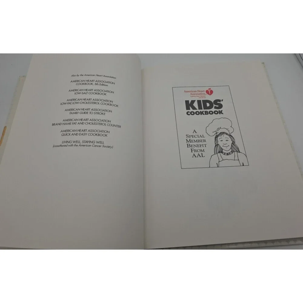 American Heart Association Kids' Cookbook Hardcover Vintage 1990s